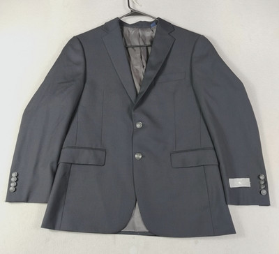 Hart Schaffner Marx Blazer Mens 40S Black Wool Sport Coat Office Business Formal