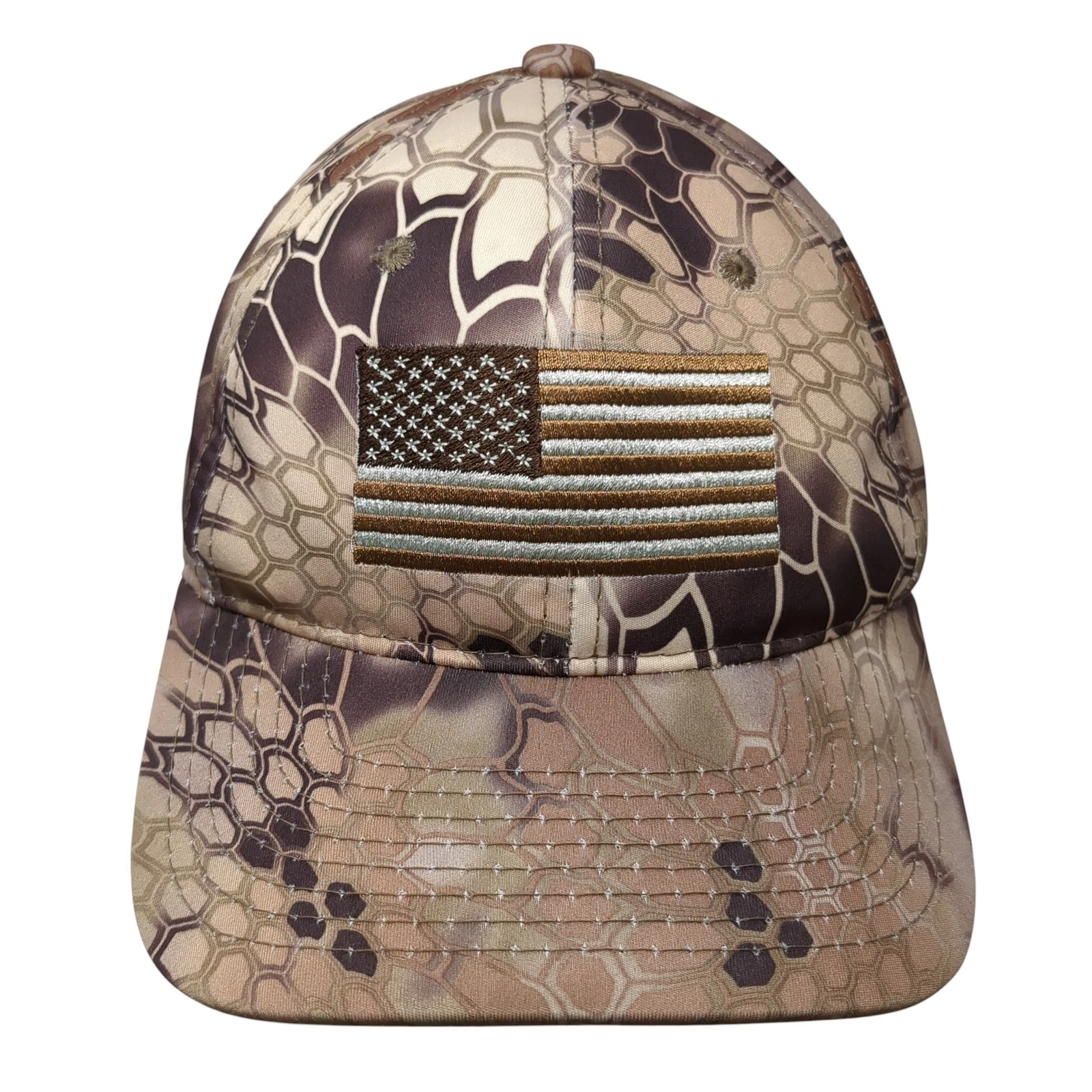 USA Flag Strapback Baseball Cap Multicolor OS Adjustable Camouflage Outdoor Cap