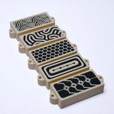 Custom Precision Bass Pickup Covers No Holes Set of 2 - Cream