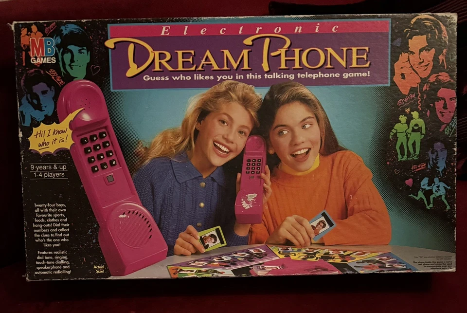 DREAM PHONE MB Games Secret Admirer Electronic Board Game 1992 Working Phone - Image 2 of 4