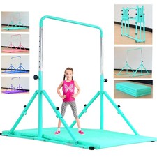 Foldable Gymnastic Bar for Kids Ages 3-12, 9 Height Levels, 200 lbs Weight Ca...