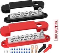 Power Distribution Block 12V 150A 1/4" Stud Marine Bus Bar 12 Volt DC Battery Bu