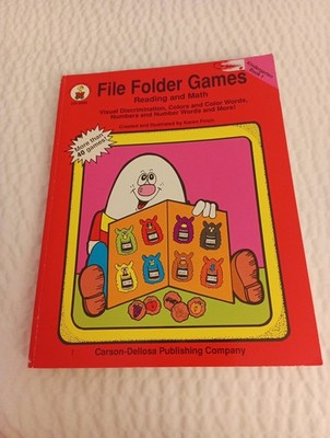 File Folder Games Reading and Math Kindergarten Book 1  by Karen Finch