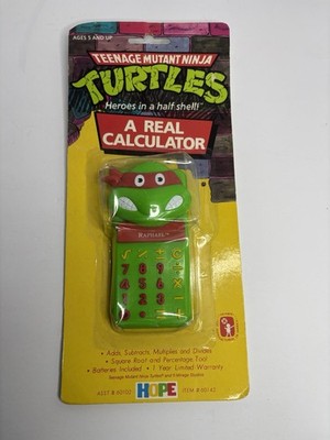 Teenage Mutant Ninja Turtles Calculator Raphael Hope 1989 | New | Please Read