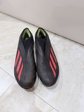 laceless Adidas X Speedportal FG soccer cleats black solar red colorway Sz 11