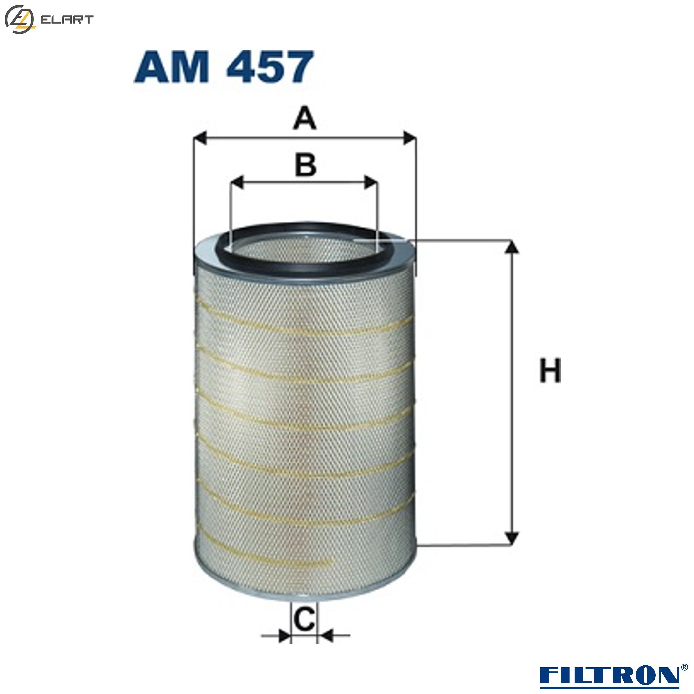 AIR FILTER AM 457 FOR IVECO F3BE0681C 12.9L F3BE0681E/F3BE0681A 12.9L 6cyl 17.2L