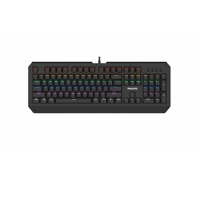 Philips USB Gaming Keyboard Mechanical Ambiglow Custom Backlit Keymaps SPK8413