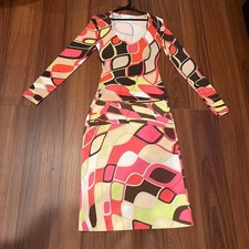 Emilio Pucci, Skirt set, Top, skirt, Geometric Pattern, Long Sleeve, Multicolor