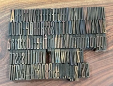 Letterpress Type Set - Upper And Lowercase - Numbers - Punctuation 