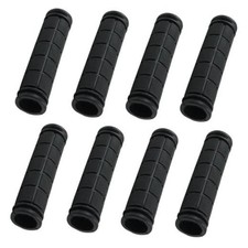 8Pcs Bike Handlebar Grips, Black Bike Handle Grips for Kids, Length 4.53inch