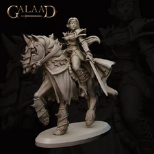 Female Vampire Knight Mounted | Galaad Miniatures