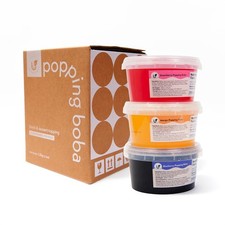Hojalicious  PoppingBoba Variety Set Mango, Strawberry, Blueberry Pack of 3, ...