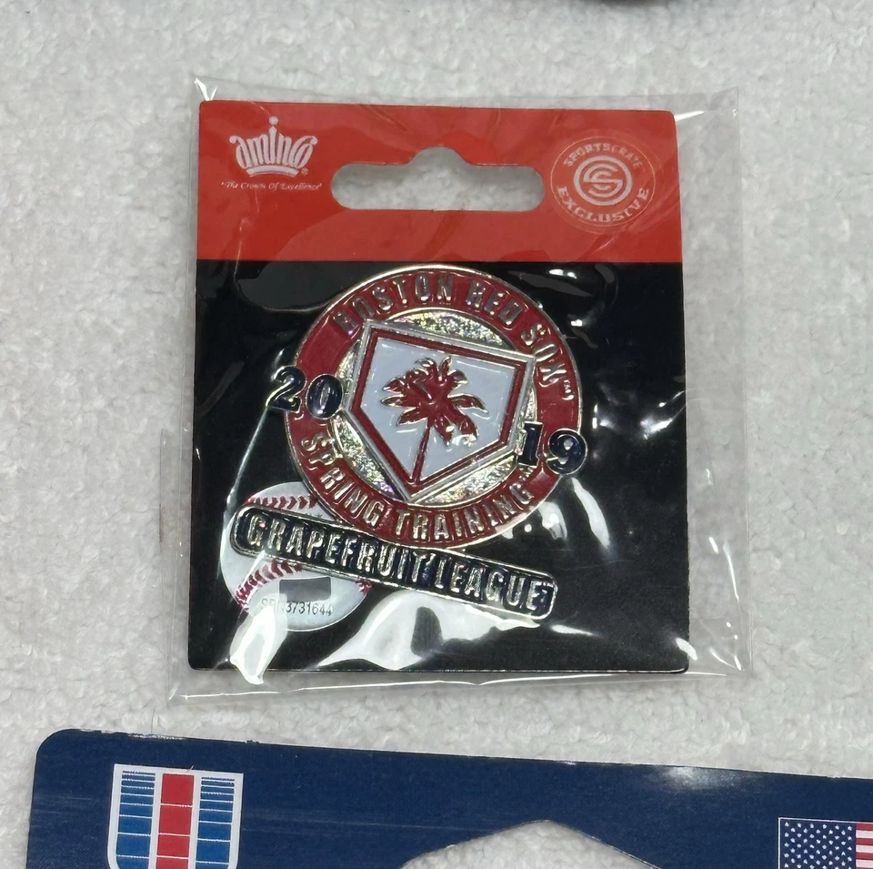 Boston Red Soxs MLB ~ Loot Crate Baseball ~ Spring Training Pin ~ Towel ~ Decal - Image 3 of 4