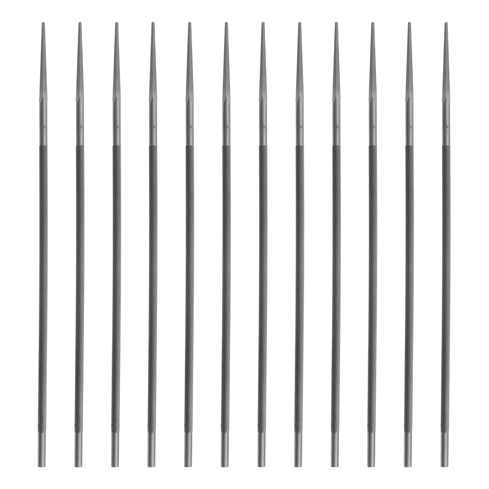 Lime ronde pour tronçonneuse en acier lot de 12 pièces de 4.8mm