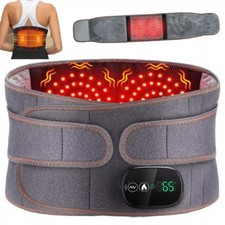 Red Light Therapy Massage Belt Electric Heated with Back Support Waist Vibration