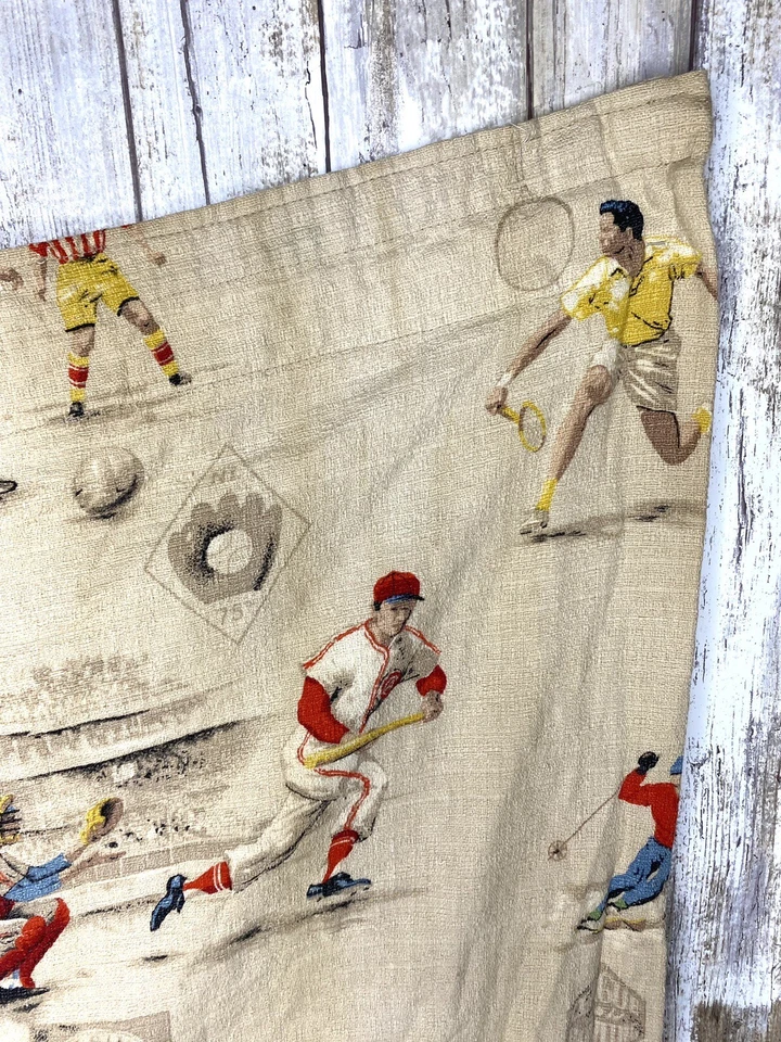 CONJUNTO DE CORTINAS TEMA ESPORTIVO 100% ALGODÃO THE COMPANY STORE - Imagem 3 de 4