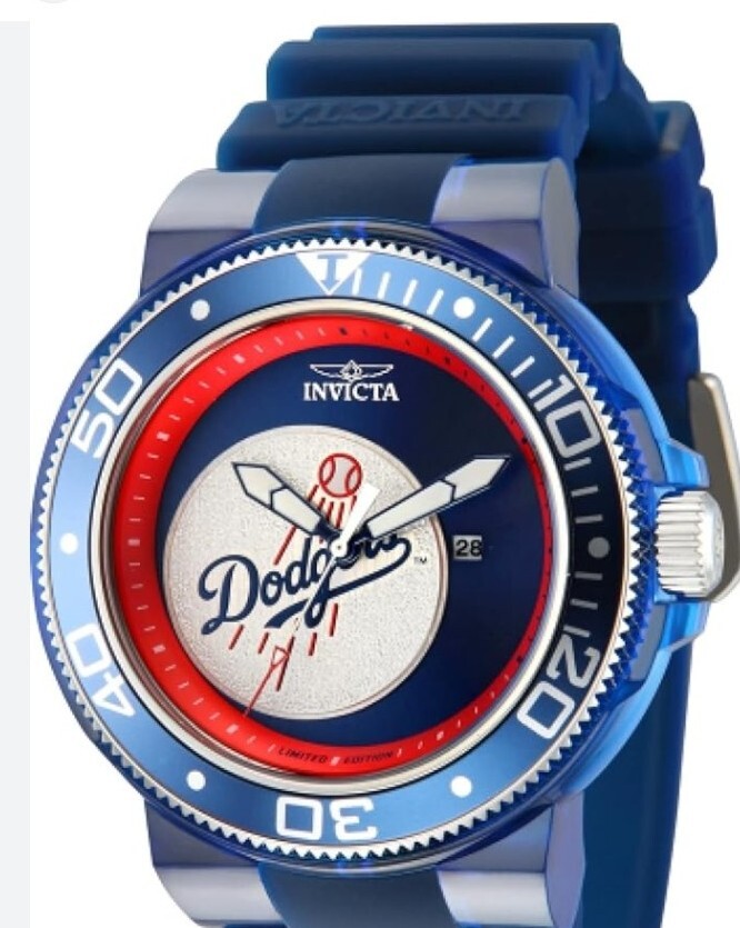Invicta MLB Los Angeles Dodgers Men's Watch 51.5mm, Blue
