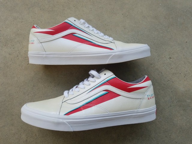 vans old skool white red blue