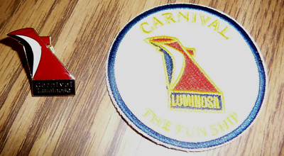 CARNIVAL CRUISE LINES LUMINOSA FUNNEL HAT PIN AND PATCH