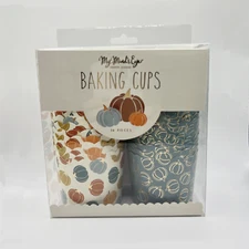 NEW My Minds Eye Pumpkin Patch Baking Cups - 36 Count, Gold/Multi