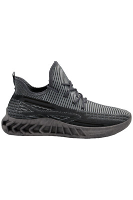 Akademiks Men's Fit Knit Jogger Sneakers Gray