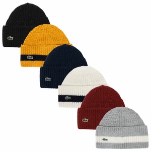 men's turned edge ribbed wool beanie