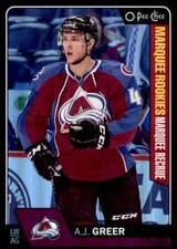 2016-17 O-PEE-CHEE RAINBOW BLACK A.J. GREER ROOKIE 061/100 COLORADO AVALANCHE