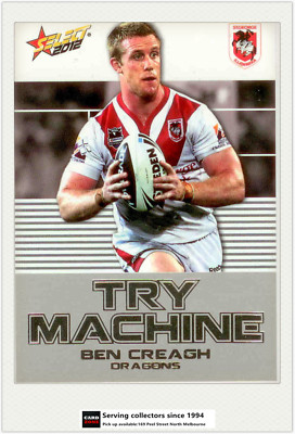 2012 Select NRL Champions Try Machines Foil Card TM39 Ben Creagh (Dragons)
