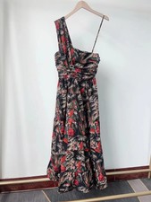 ULLA JOHNSON Cotton Floral Printed Slip Midi Dress for Ladies