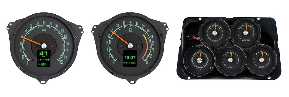 Dakota Digital 68-77 Chevy Corvette Retrotech Sistema de Calibre Analógico RTX-68C-VET-X Foto 3 de 4