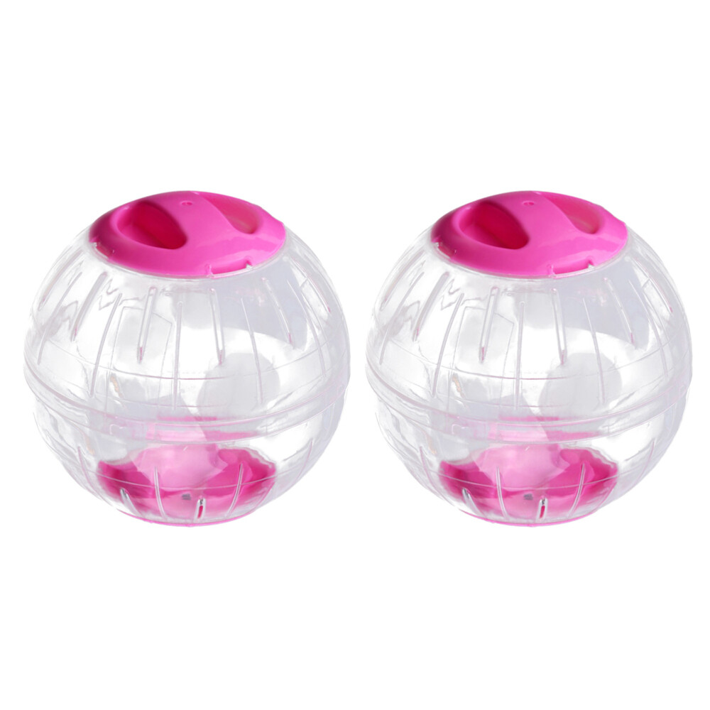 2 Pcs Hamster Plastic Balls Small Animal Exercise Wheel Play Equipment