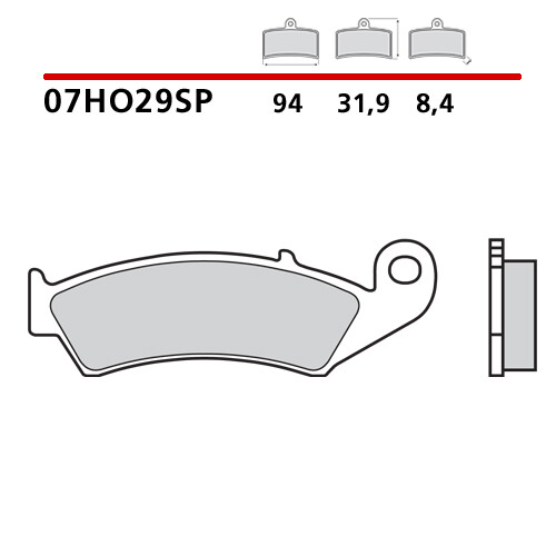 Paire Plaquette de Frein Arrière BREMBO Honda VTR R 400 90> - Photo 1/9