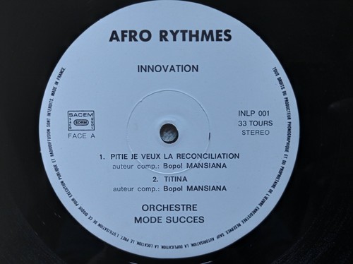 LP 33T ORCHESTRE MODE SUCCES "Innovation Vol. 1" AFRO-RHYTHMES INLP 001 #1- - Picture 2 of 4