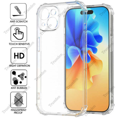 Crystal Shockproof Clear Case Cover For iPhone 15 14 13 12 11 Pro XR X 8 7 6 Lot