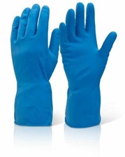 Household Rubber Gloves Non Slip Long Sleeve Washing Up Cleaning Pink Blue Yello