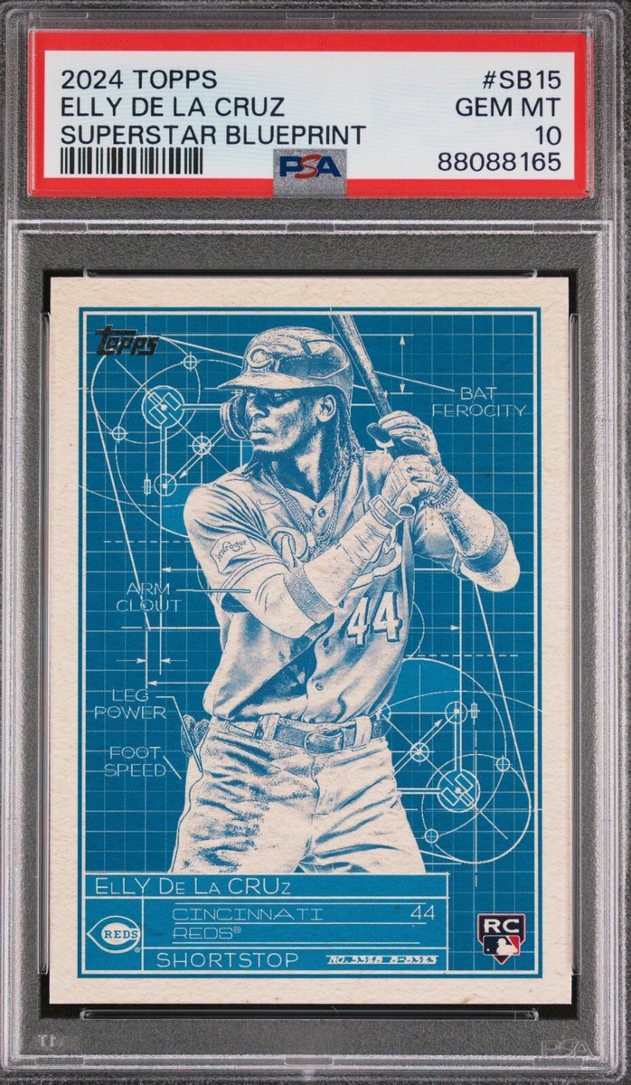 ELLY De La CRUZ 2024 TOPPS SERIES 1 SUPERSTAR BLUEPRINT SB-15 PSA 