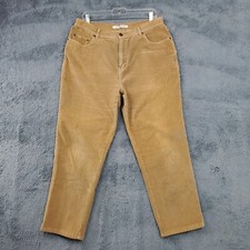 90s Bill Blass Women's Stretch Jeans 14P Corduroy Cotton Blend Camel Pants 32x26