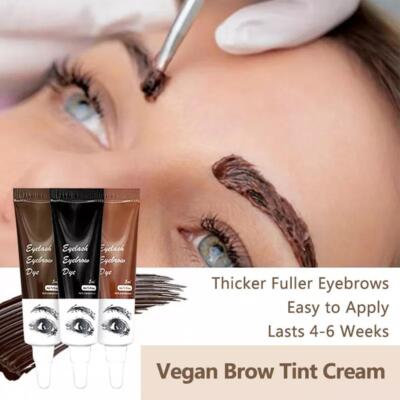 2-in-1 Professional Semi-Permanent Eyelash and Eyebrow Tint Kit DIY H B1X0 WXN