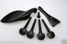 High Quality Ebony Viola Parts Accessories Pegs Chinrest Tailpiece Endpin Kits