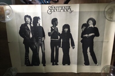 Santana/サンタナ 1995 ビンテージポスター SANTANA 1995 WORLD TOUR WHITE ALL SPORT XL 2270
