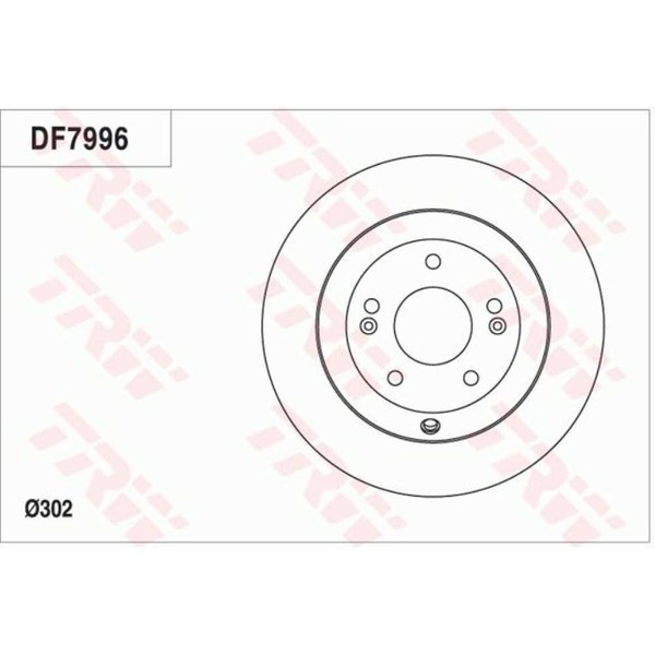 Trw 2X Bremsscheibe Hinten 302 Voll FüR Kia Sorento Ii Xm Hyundai Grand-image