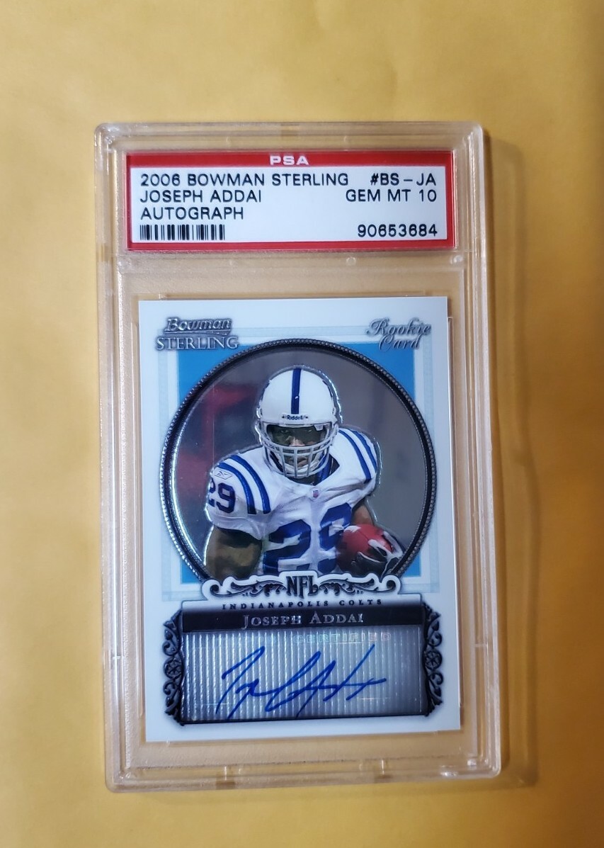 Joseph Addai Bowman Sterling #BSJA Autograph