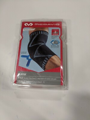 McDavid 5143 Cold Recovery Elbow Sleeve W/ 4 Way Elastic & Cold Pack Small 