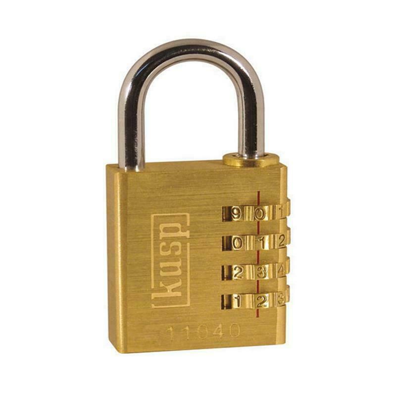 Kasp K11040D Brass Combination Security Padlock 40mm Open Shackle Garage, Locker