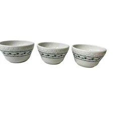 Syracuse China Restaurant ware econo trim with green floral soup custard bowls