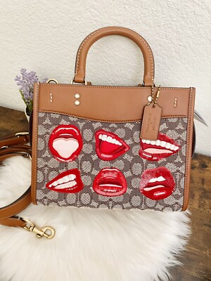 NWT Coach X Tom Wesselmann Rogue 25 Signature Textile Jacquard