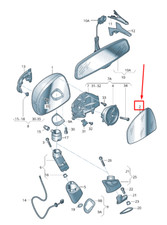 Retroviseur gauche (ou coque) Audi TT