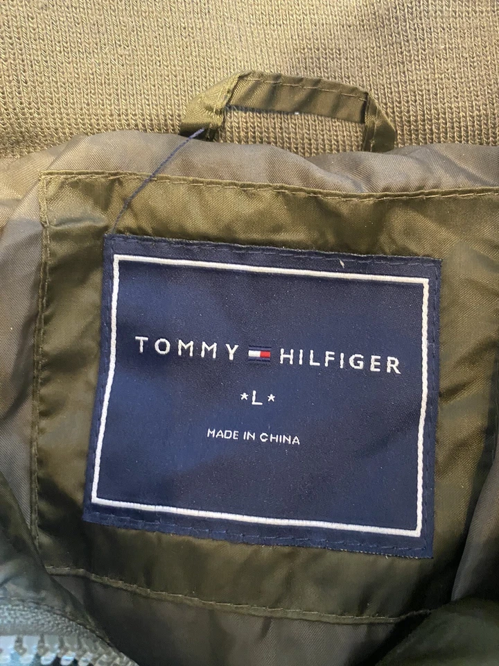 Tommy Hilfiger Chaqueta Mujer Talla Grande Verde Pluma Plumón Acolchado Abrigo Puffer Foto 4 de 4