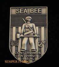 FIGHTING SEABEES HAT LAPEL PIN UP WWII US NAVY USS SEA BEE BADGE VETERAN GIFT 