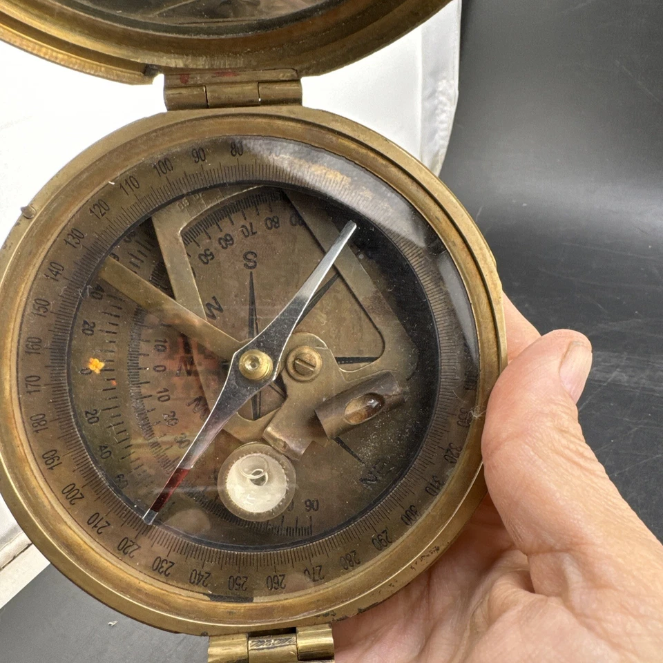 BRÚJULA NÁUTICA STANLEY LONDON BRUNTON LATÓN MACIZO BRILLO NATURAL Foto 3 de 4